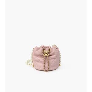 CHANEL Pink Bucket Shoulder Bag A-A16719